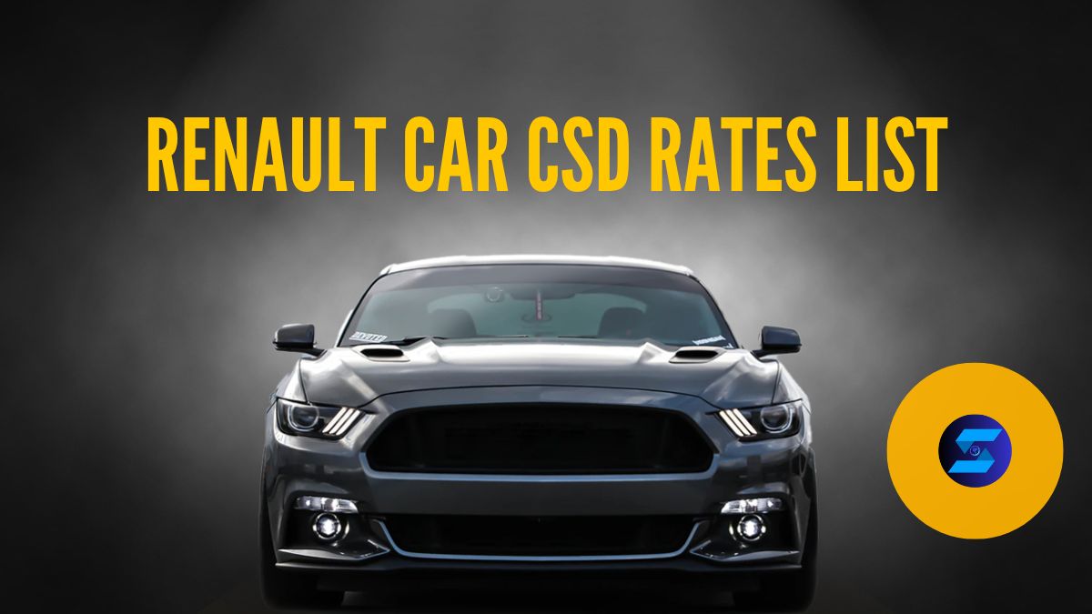 Renault Car CSD Rates List