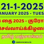 21 January 2025 Tamil Date Calendar