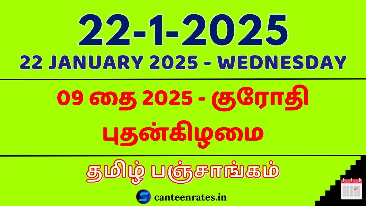 22 January 2025 Tamil Date Calendar