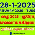 28 January 2025 Tamil Date Calendar