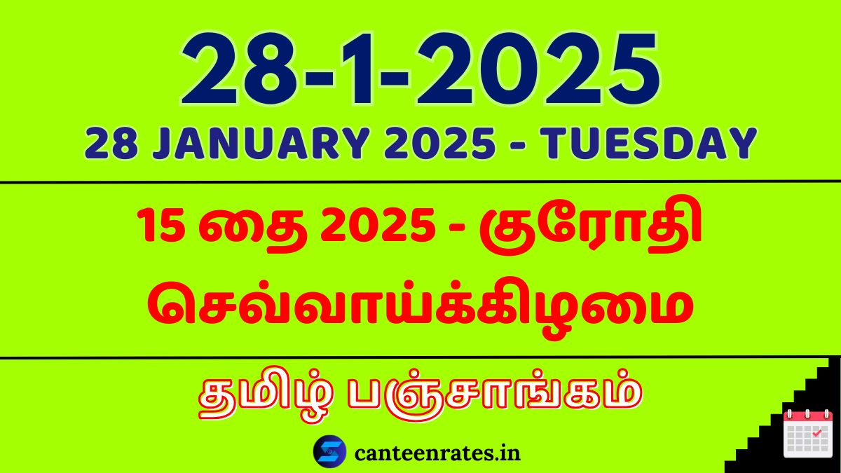 28 January 2025 Tamil Date Calendar