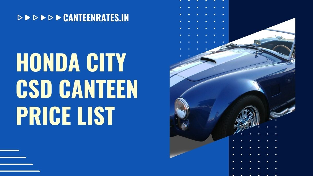 City CSD Canteen Price