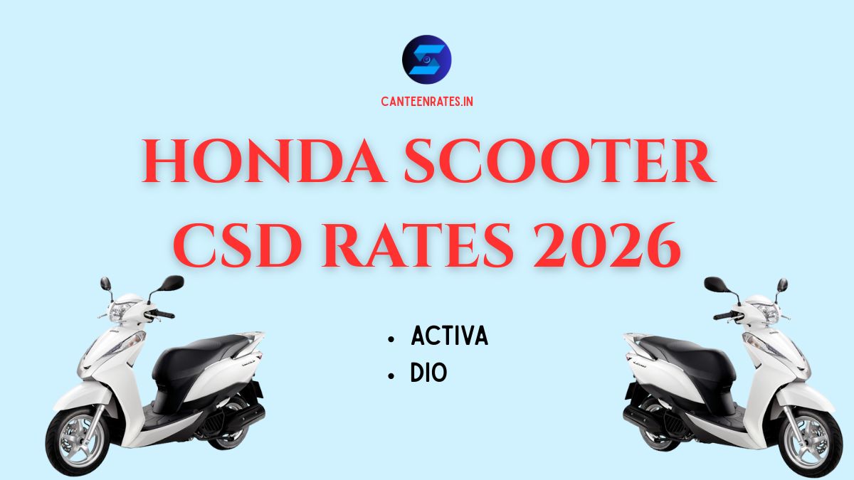 Honda Scooter CSD Rates 2026
