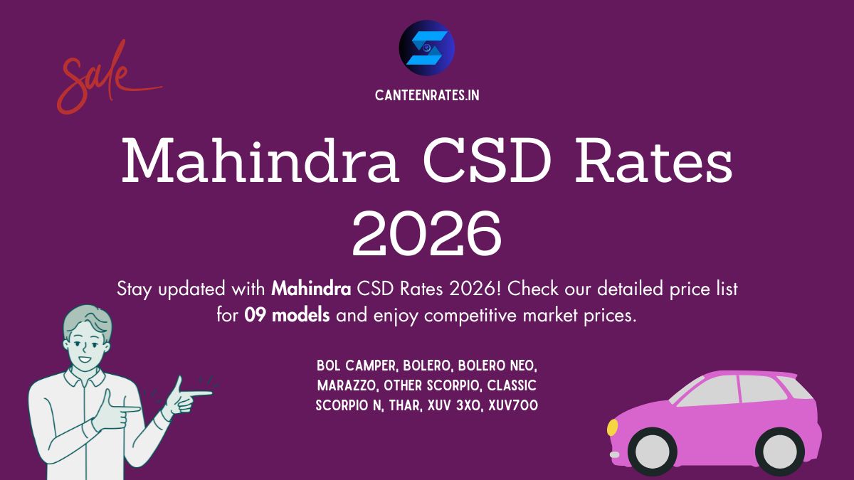 Mahindra CSD Rates 2026