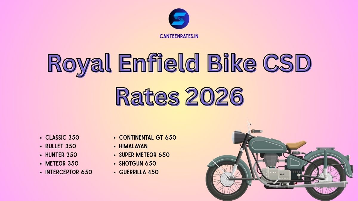 Royal Enfield CSD Rates 2026