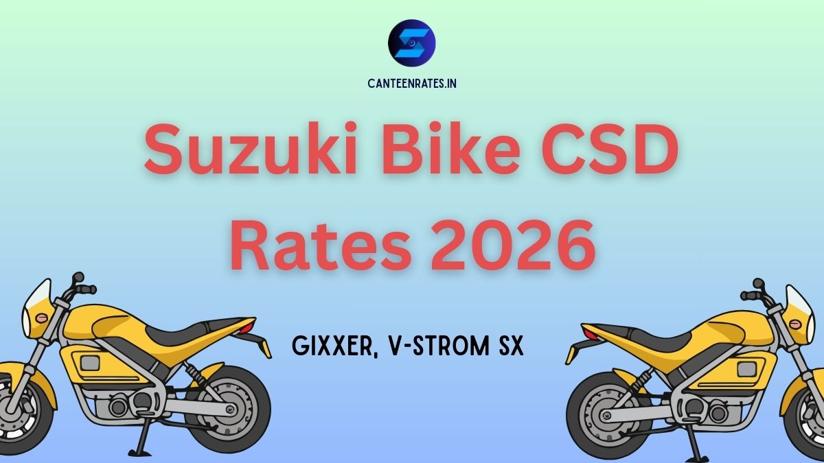 Suzuki Bike CSD Rates 2026