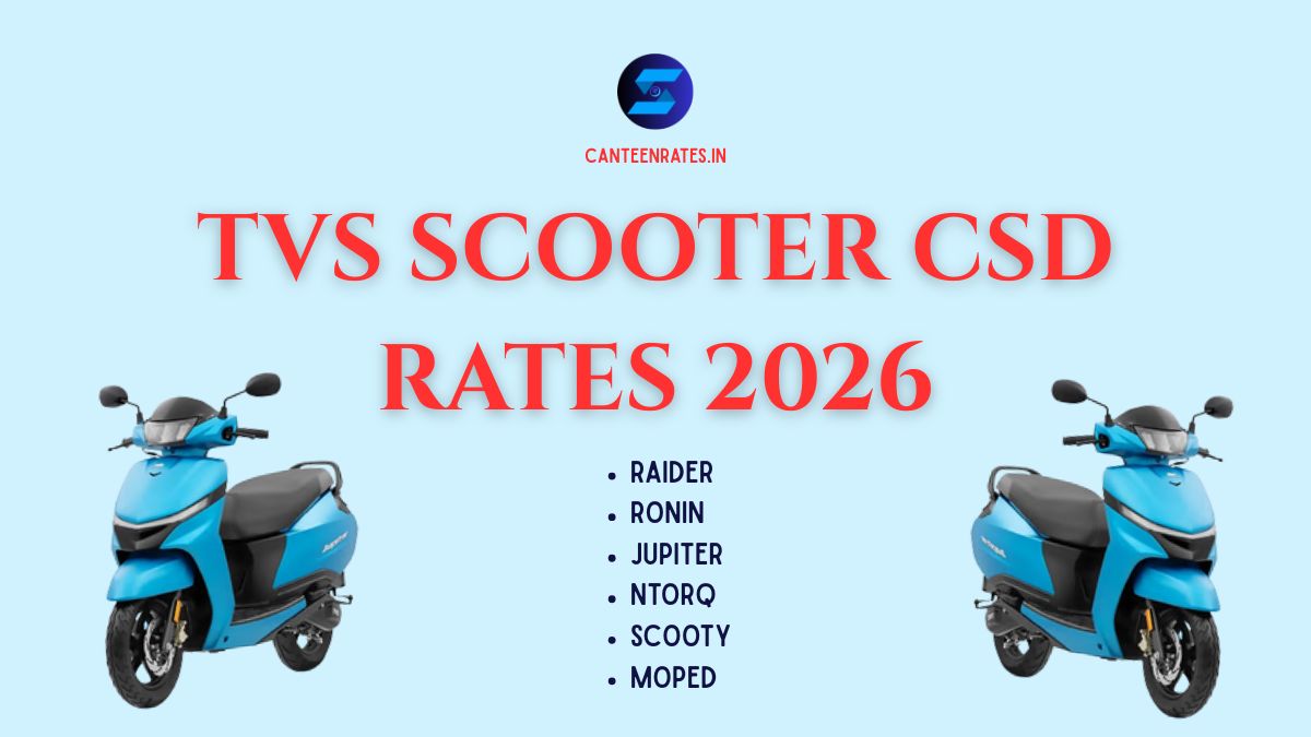TVS Scooter CSD Rates 2026