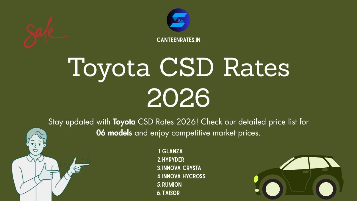 Toyota CSD Rates 2026