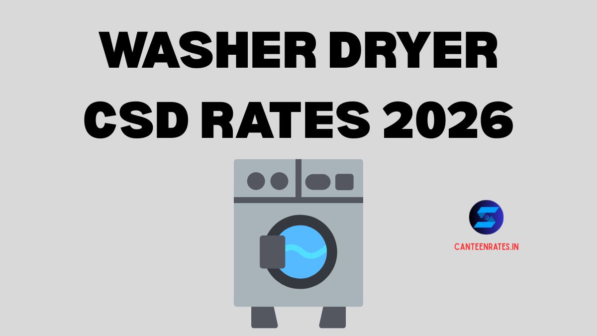 Washer Dryer CSD Rates 2026