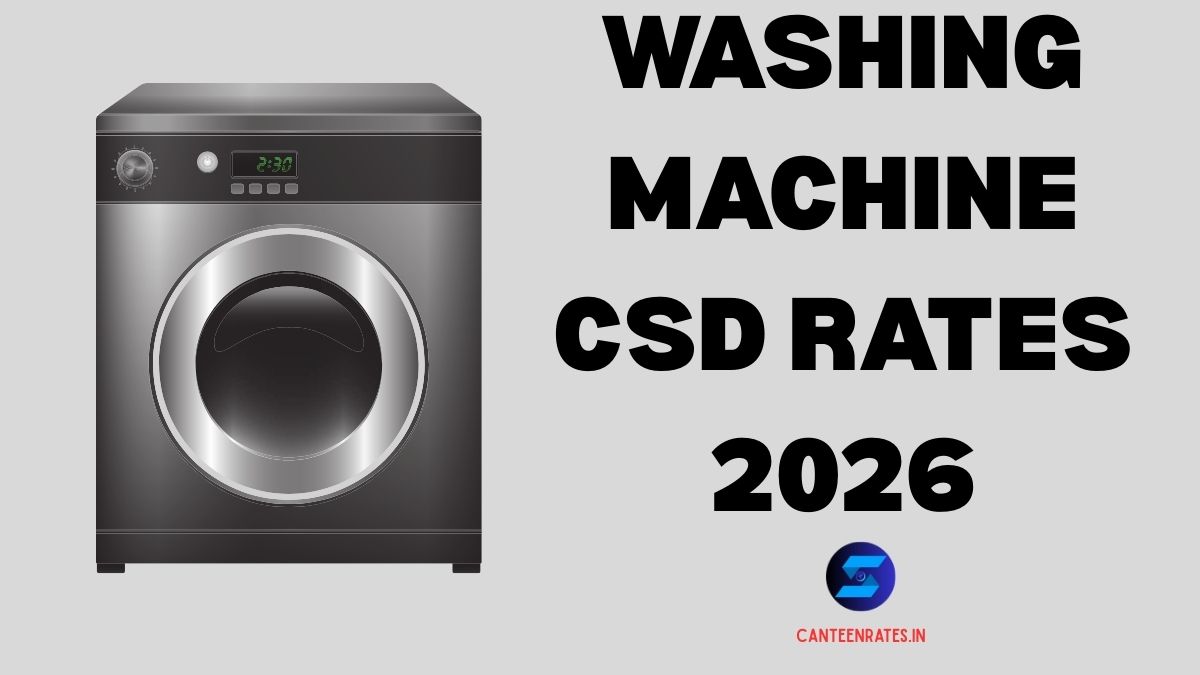 Washing Machine CSD Rates 2026