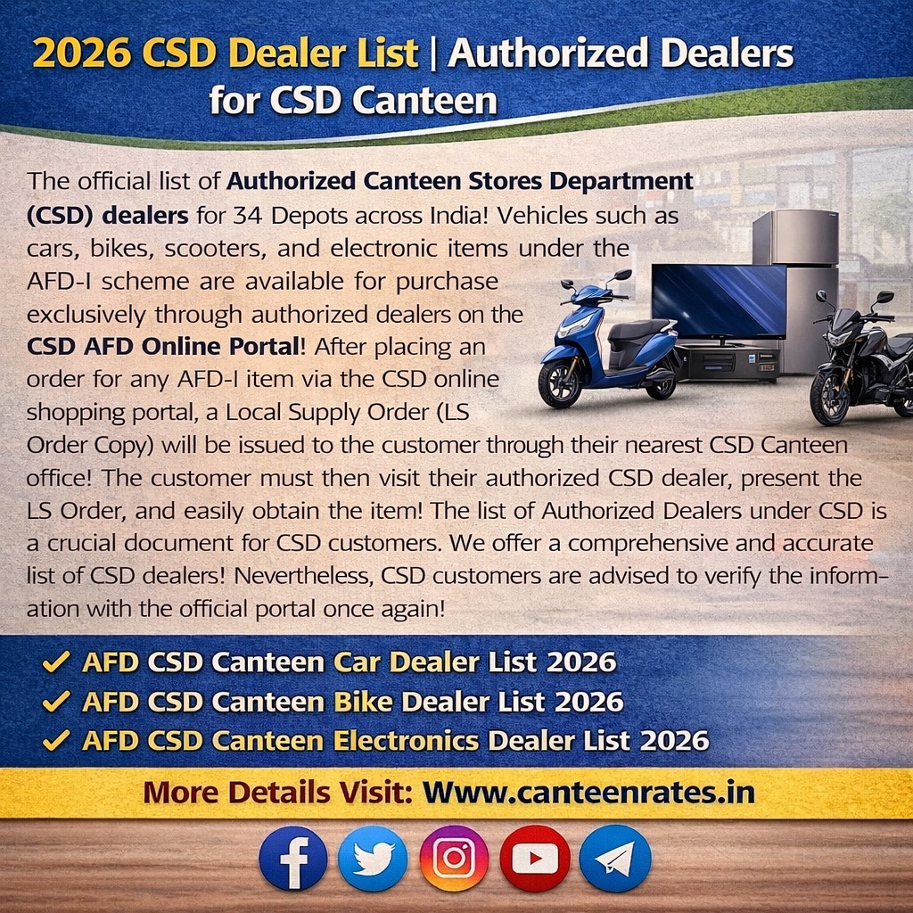 CSD AFD Dealer List 2026