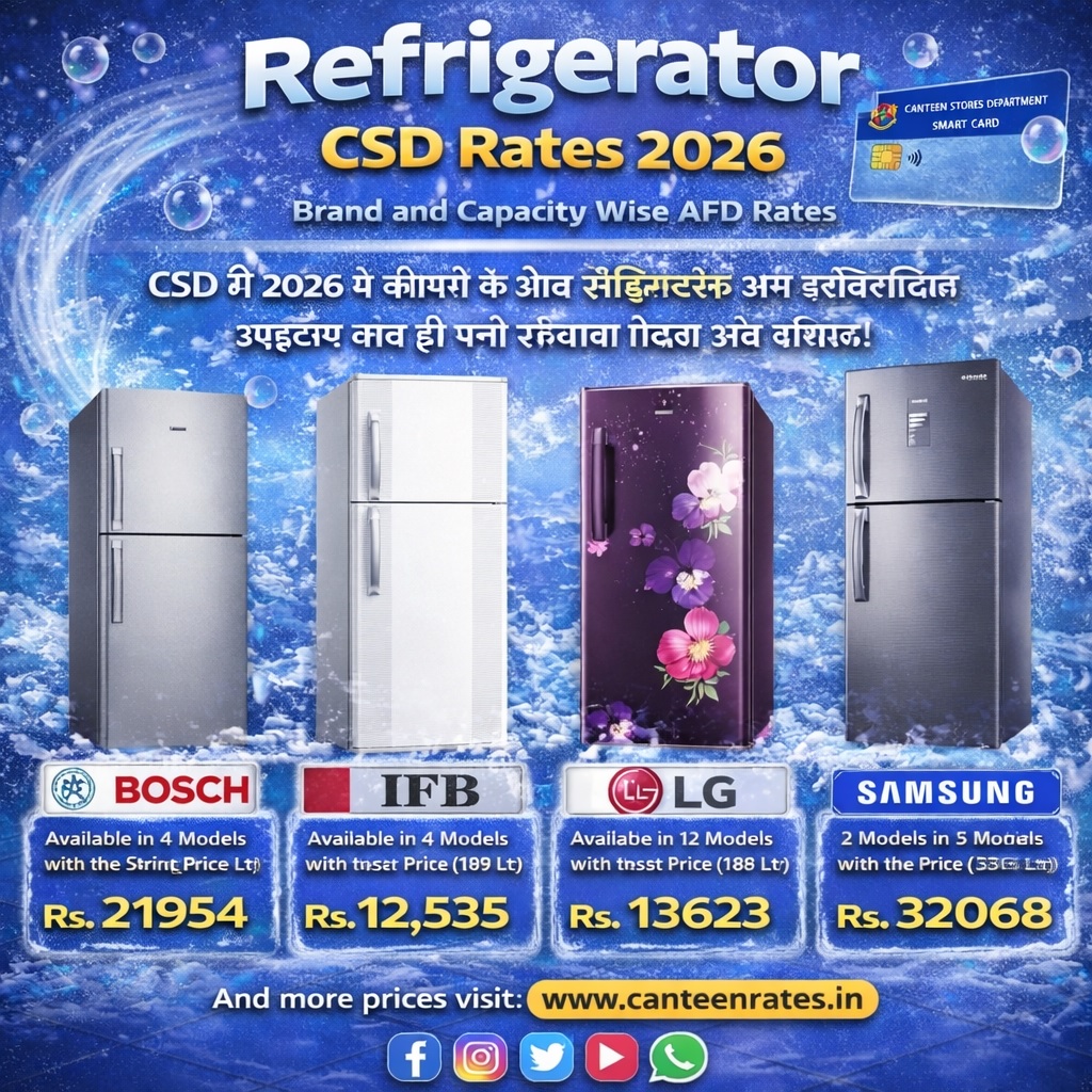 Refrigerator Price in CSD AFD Online Portal 2026