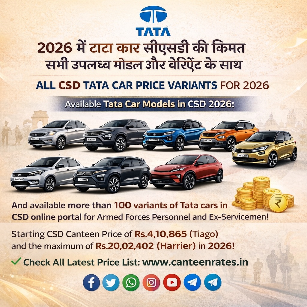 TATA Car CSD Online Portal Price 2026