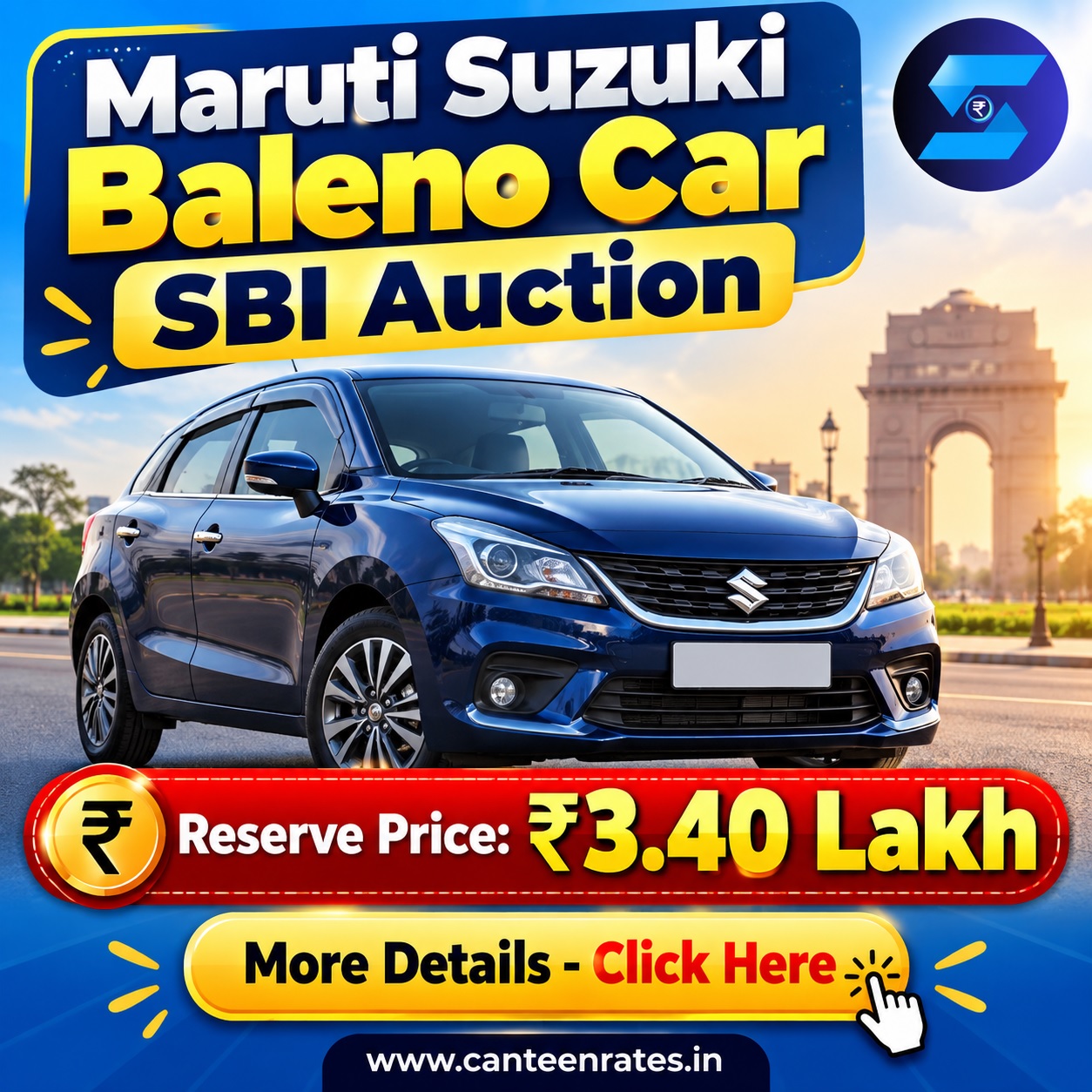 2018 Maruti Suzuki Baleno Car SBI Auction in New Delhi