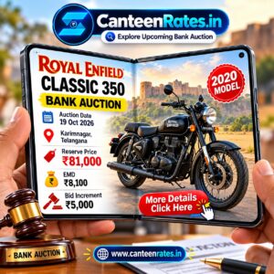 2020 Royal Enfield Classic 350 Bank Auction in Karimnagar Telangana