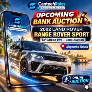2022 Land Rover Car Bank Auction in Alappuzha, Kerala