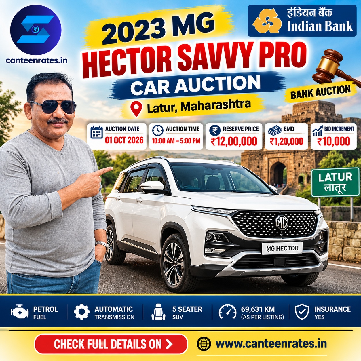 2023 MG Hector Savvy Auction Sale Oct 2026
