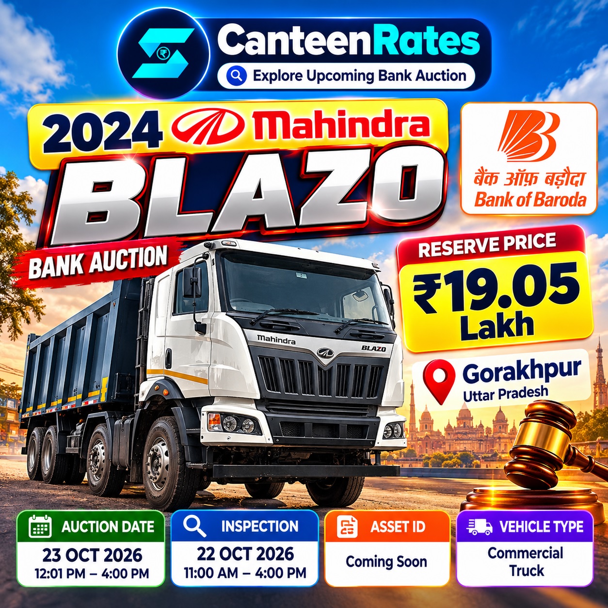 2024 Mahindra Blazo Bank Auction in Gorakhpur