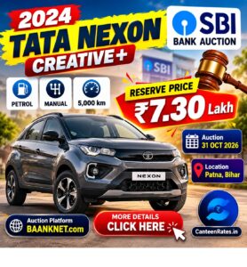 2024 Tata Nexon Creative+ SBI Bank Auction in Patna – ₹7.30 Lakh