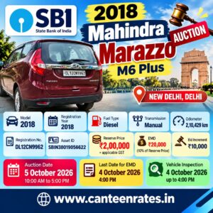 Mahindra marazzo car auction sale Oct 2026